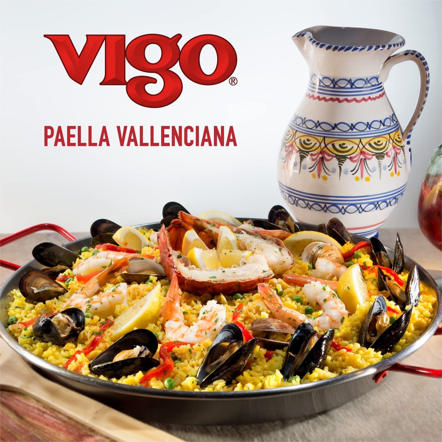 Vigo Authentic Paella Valenciana, Yellow Rice & Seafood Dinner, Spanish Recipe (Yellow Rice & Seafood Dinner, 19 Ounce (Pack of 6))