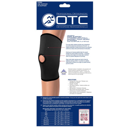 OTC Neoprene Knee Support with Open Patella, Black, X-Large