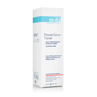 m-61 PowerGlow Toner | Alcohol-Free, Pore Refining Toner with Glycolic and Salicylic Acid. to Deeply Cleanse, Balance, and Clarify Skin. Soothes and Calms, 5.0 Fl Oz