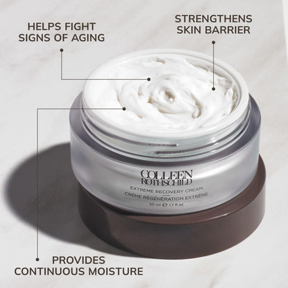 COLLEEN ROTHSCHILD Extreme Recovery Cream | Intensive Care for Dehydrated Skin | Maximum Moisture | Strengthens Barrier | Fights Wrinkles | Evens Skin Tone & Texture | All Skin Types (1.7 oz)