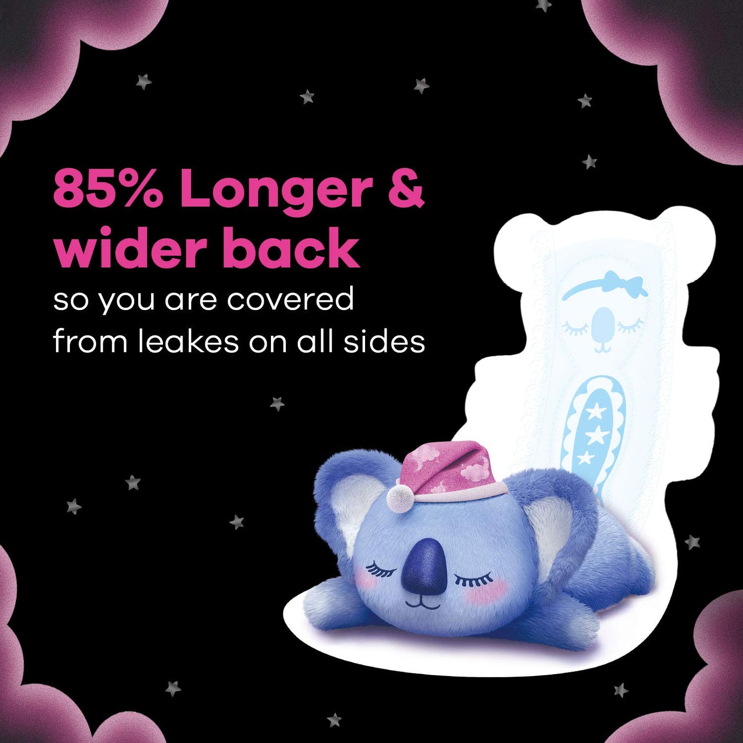 Whisper Ultra Night Sanitary Pads for Women, XXL+ 10 Napkins