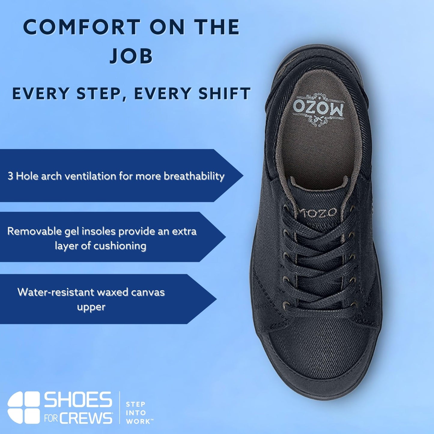 MOZO Women's Non-Slip Sneakers for Women - Comfortable, Women's Slip-Resistant Work Shoes for Chefs, Cooks, Bartenders & Restaurant Staff - Maven