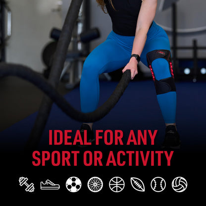 McDavid NRG Light Knee Brace Wrap w/Spring Hinges, Injury Recovery Support, Pain, Fits Left or Right Leg