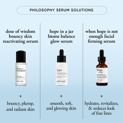 philosophy when hope is not enough facial firming serum - with vitamins C, E & hyaluronic acid - revitalizes dull complexion while reducing the look of fine lines and wrinkles - 1 fl oz
