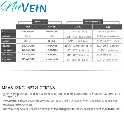 NuVein Medical Compression Stockings, 15-20 mmHg Support, Zipper Opening, Knee Length, Closed Toe, Beige, Medium