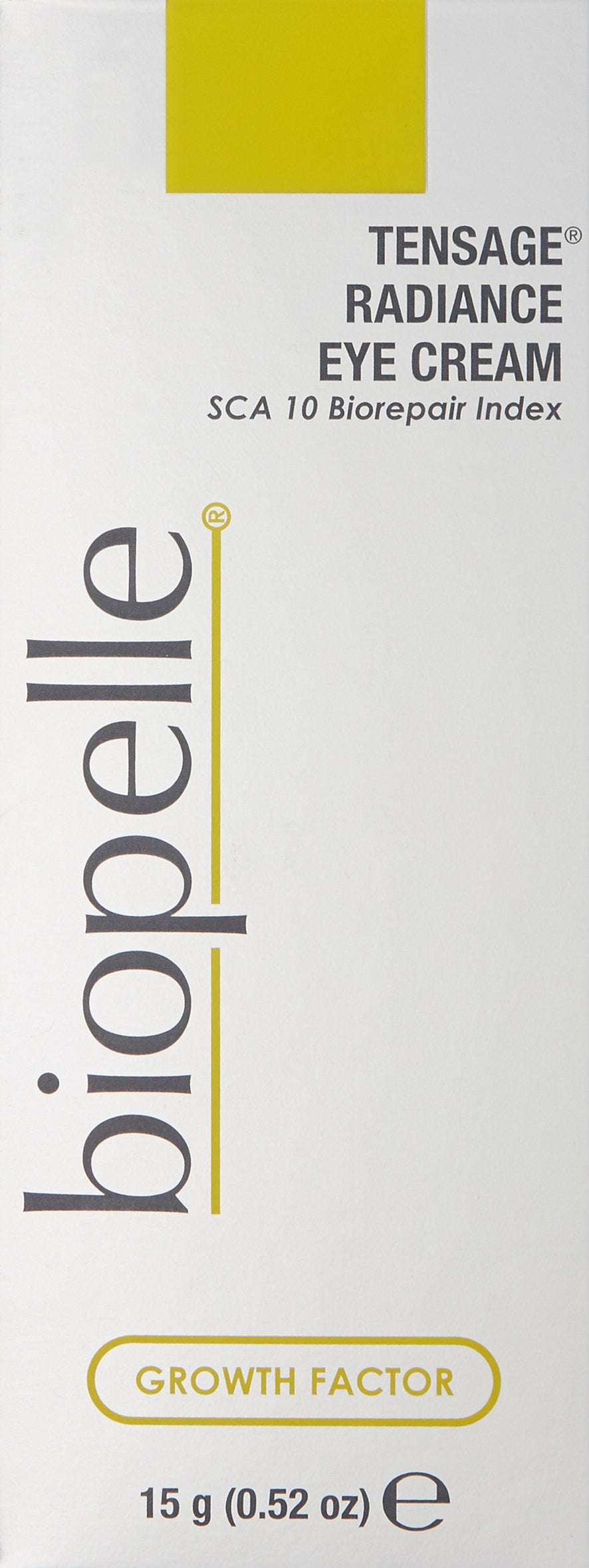 Biopelle Tensage Growth Factor Radiance Eye Cream with SCA 10 Biorepair Index, Illuminating Eye Care, 0.52 Oz