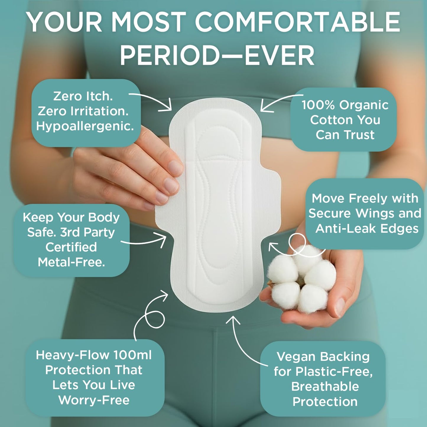 Organic Cotton Period Care Set: Tampons, Pads & Liners