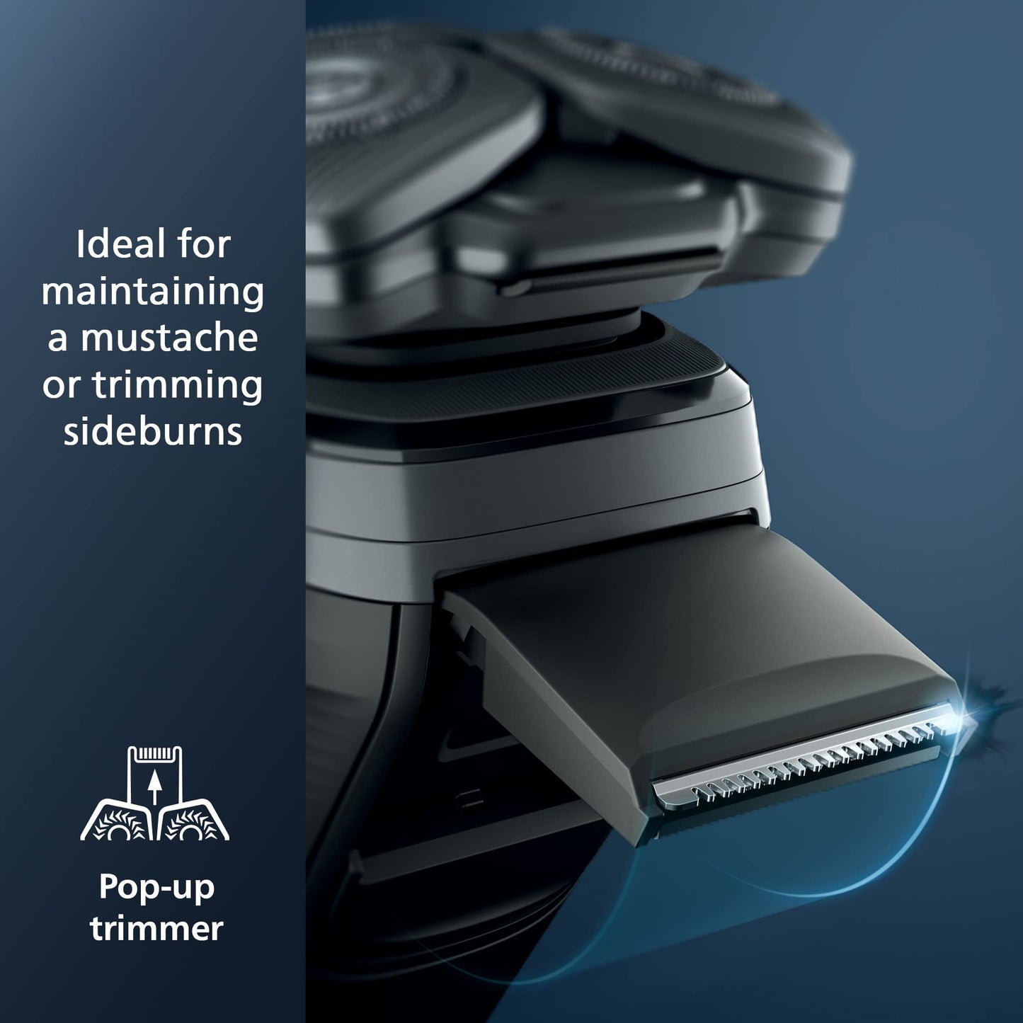 Philips Norelco Shaver 7200, Rechargeable Wet & Dry Electric Shaver with SenseIQ Technology and Pop-up Trimmer, S7887/82