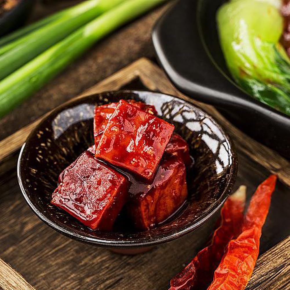 DAMAICHUHAI Fermented Bean Curd，Firm Tofu Fermented Foods，Chinese Red Bean Curd，Suitable For Hot Pot, Stir-Fry, Cold Dishes, Noodles，360g/12.6oz，腐乳