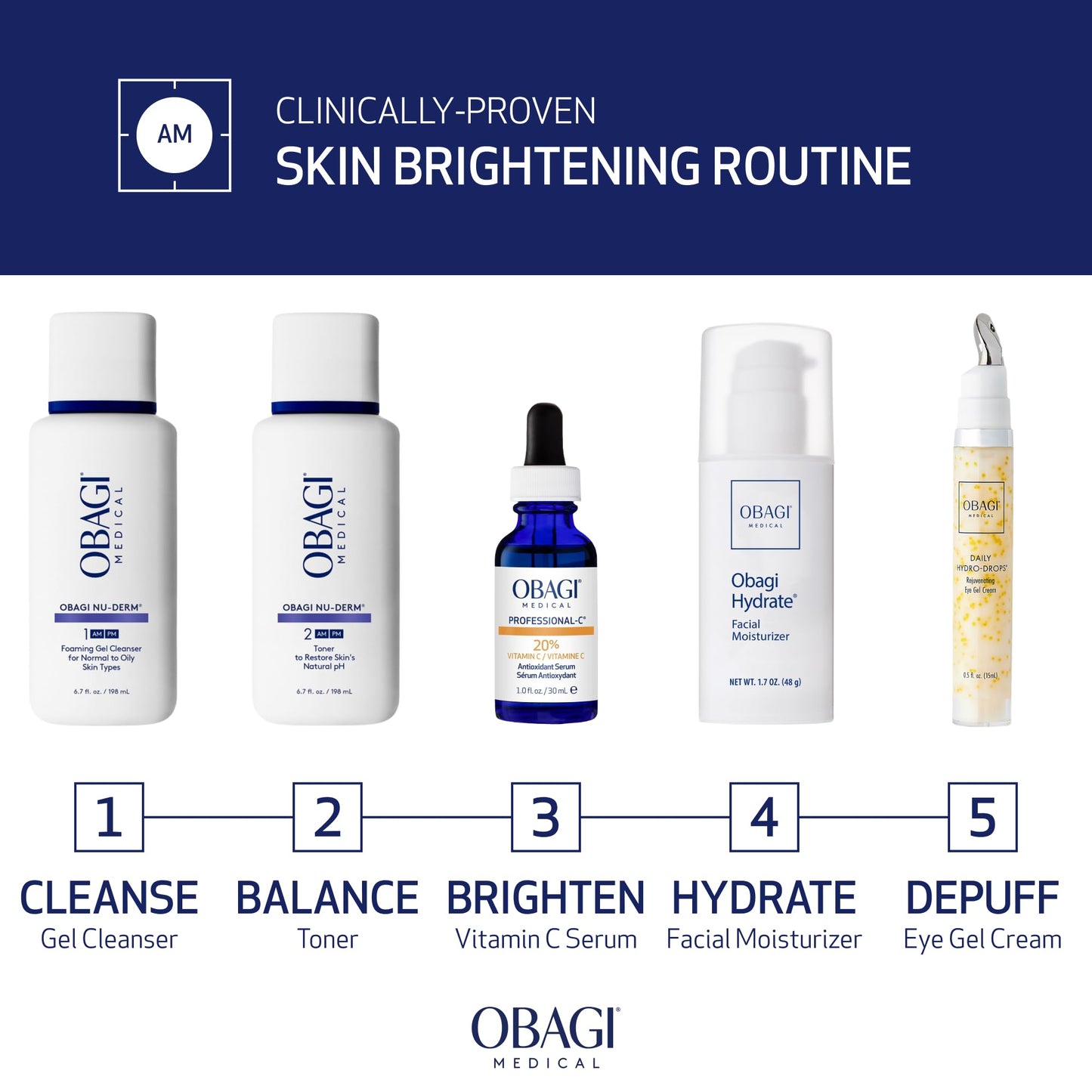 Obagi Medical Professional-C Vitamin C Serum – Helps Brighten Skin Tone and Minimize the Appearance of Fine Lines & Wrinkles – Safe for Sensitive Skin