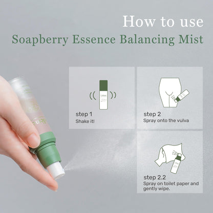 Feminine Care – All-Natural Soapberry Foaming Wash & Mist Sets, pH-Balanced and Hypoallergenic, Fragrance & Paraben-Free, Odor Control, Soothes Itchy, Dry, Sensitive Skin, Pregnancy-Safe