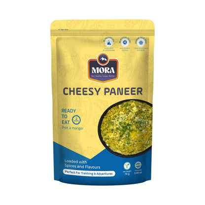 Mora Cheesy Paneer - Ready To Eat Premium Freeze Dried Instant Meal, Microwavable, Effortless Cooking, Gluten-free, Plant-based, High Protein, Emergency Food, Vegan