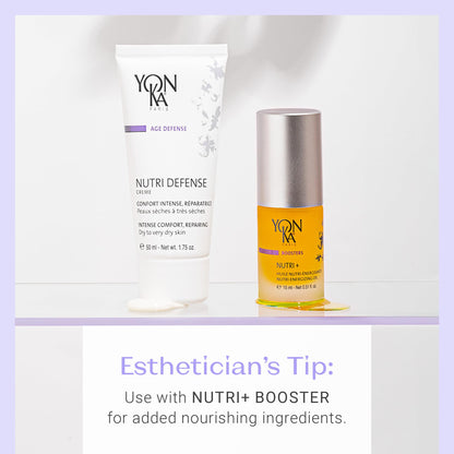 Yonka Nutri-Defense Creme, Nourishing Dry Skin Facial Moisturizer, Rich Shea Butter Treatment Cream with Prebiotics and Probiotics, Dry and Sensitive Skin, Paraben-Free