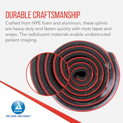 Dynarex Multipurpose ActiSplints - Reusable Waterproof First Aid Splints for Emergency Medical Supplies & Sports Medical Kit - 4¼" × 36" Rolled Splint, 1 Roll