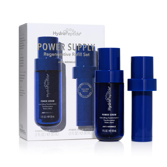 HydroPeptide :: Power Supply Anti Wrinkle Regenerative Refill Set, Power Serum + Refillable Cartridge, 2 Ounces (total)