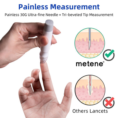 Metene 310 Count 30 Gauge Sterile Lancets for Blood Sugar Test, Dark Blue