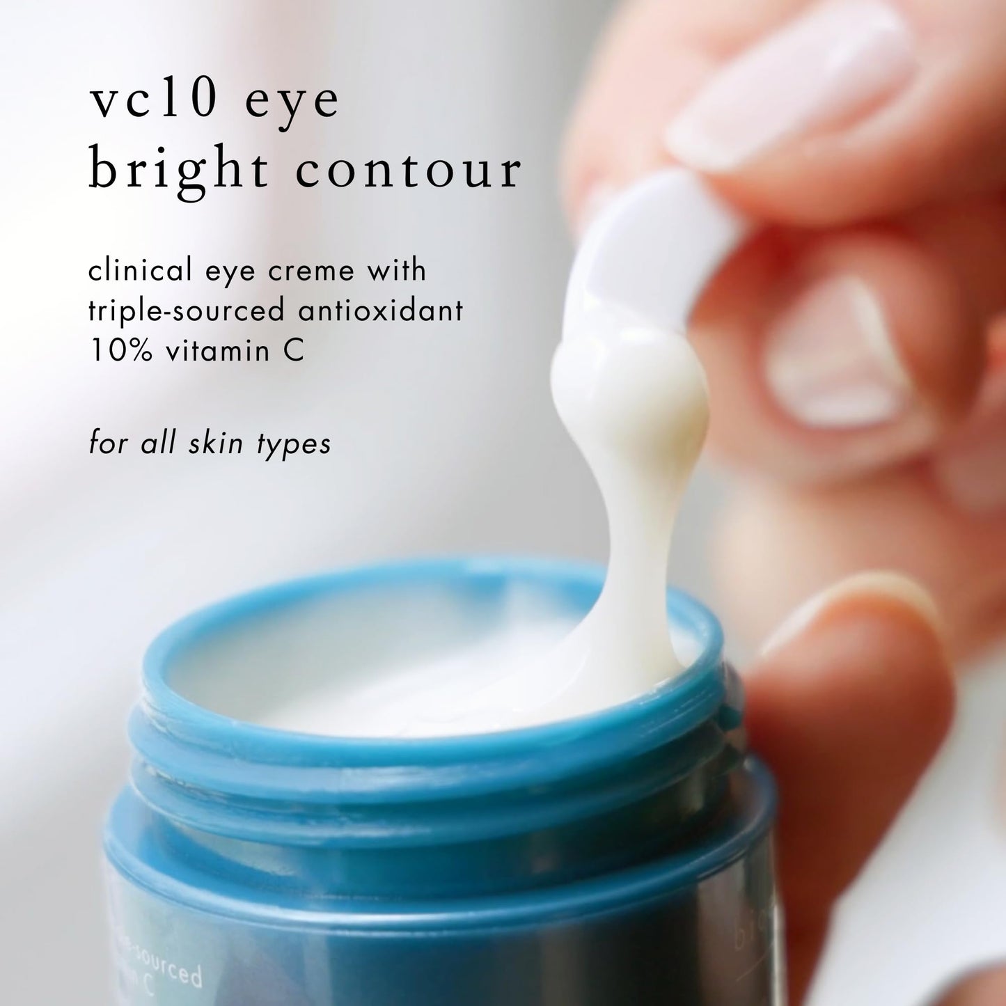 Bioelements vc10 Eye Bright Contour - 0.5 fl oz - Clinical Eye Creme with Triple-Sourced Antioxidant 10% Vitamin C - Targets All Signs of Aging - Vegan, Gluten Free - Never Tested on Animals