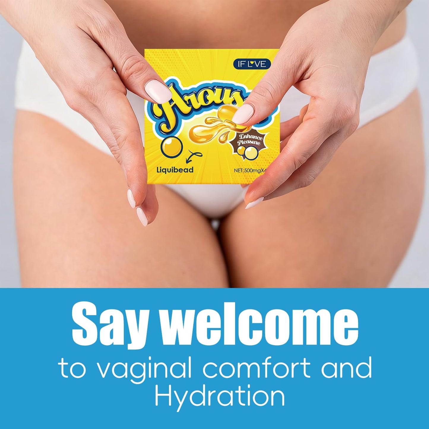Female Intimate Enhancer Liquibeads – Yoni Vaginal Moisturizer & Hydration Support, pH-Balanced Formula, Gentle Comfort for Women, Couples Intimacy Support – 4 Single-Use Beads