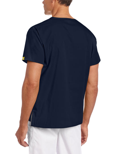 WonderWink The Alpha Unisex V-Neck Scrub Top, Navy, X-Small