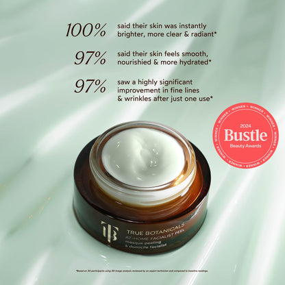 True Botanicals At-Home Facialist Peel Face Mask | Natural Exfoliating Treatment for Smooth, Radiant, Hydrated Skin | Dermatologist Tested, All Natural, Vegan, Clinically Proven | 1 fl oz | 30 ml