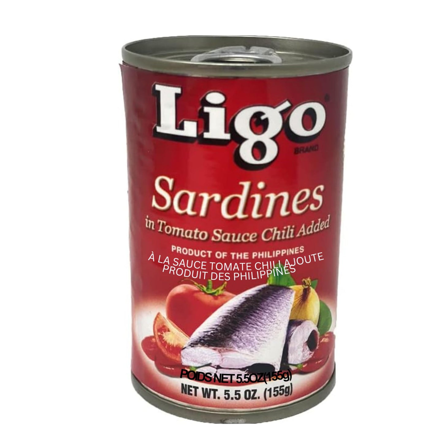 Sardines in Tomato Sauce with Chili Added (Spicy) - 5.5oz by Ligo