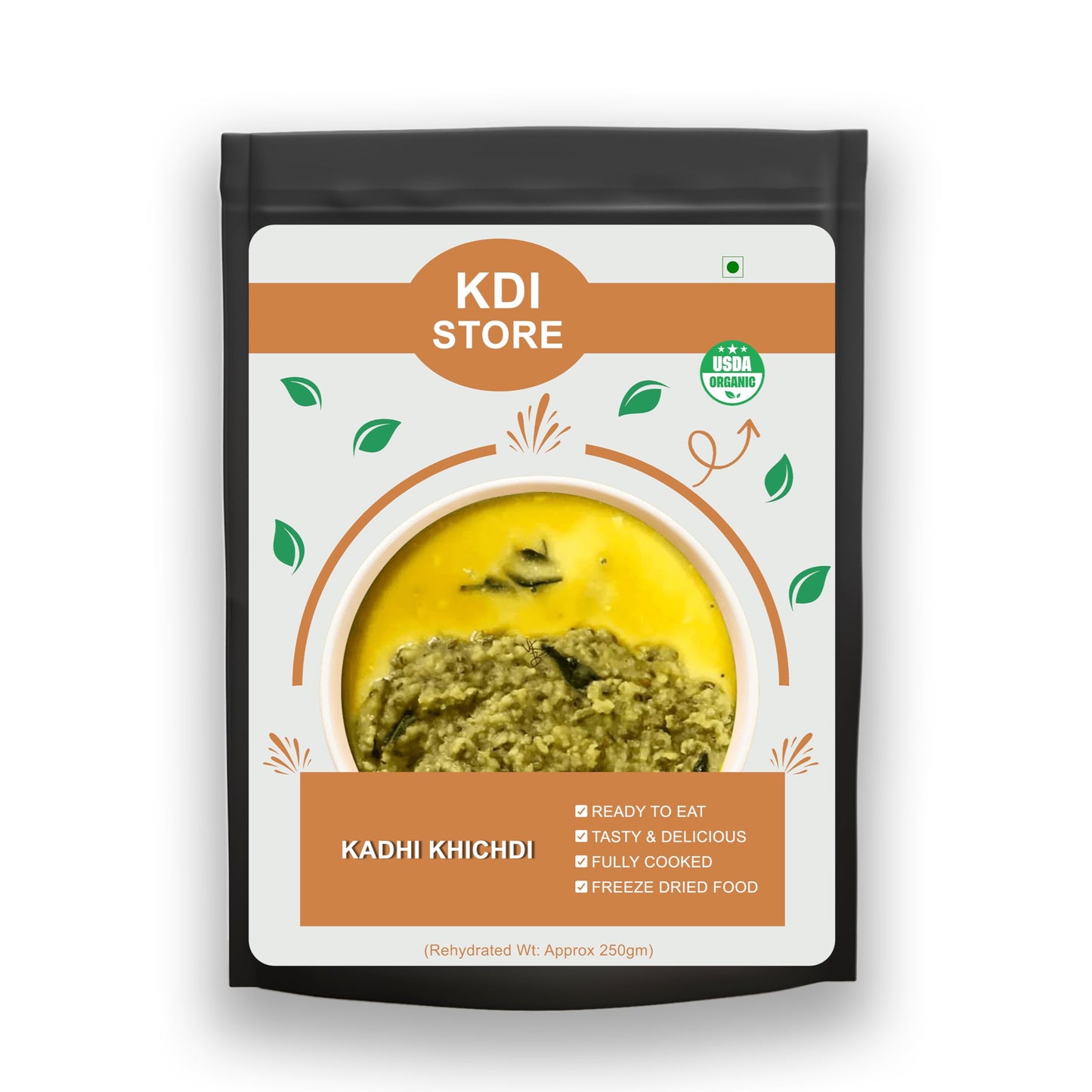 KDI Store Kadhi Khichdi, Ready to Eat Indian Comfort Food, Organic, Freeze Dried, Fully Cooked, 65g