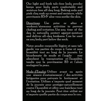 Brickell Men's Products Stay Fresh Body Powder for Men, Natural and Organic Talc-Free, Absorbs Sweat, Keeps Skin Dry, Unscented, 5 oz