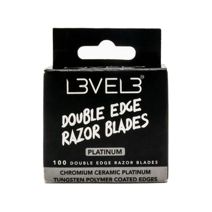 L3 Double Edge Razor Blades - Platinum Coated, Stainless Steel for the Close Shave - for Double Edged Safety Razors - 100 Count (2)