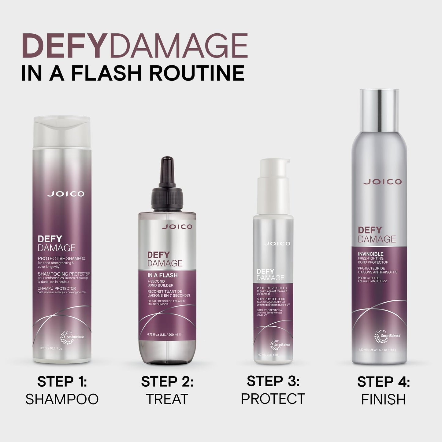 Joico Defy Damage In A Flash 7-Second Bond Building Hair Treatment | With Liquid Keratin | Quick Bond Strengthening & Protection | Color -Safe | Unique Liquid-To-Crème Formula | 6.76 Fl Oz