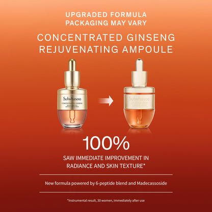 Sulwhasoo Concentrated Ginseng Rejuvenating Ampoule - Korean Ginseng & Peptide Treatment for Wrinkles & Firmness, Helps Soothes Skin & Improves Skin Condition, 0.67 Fl Oz