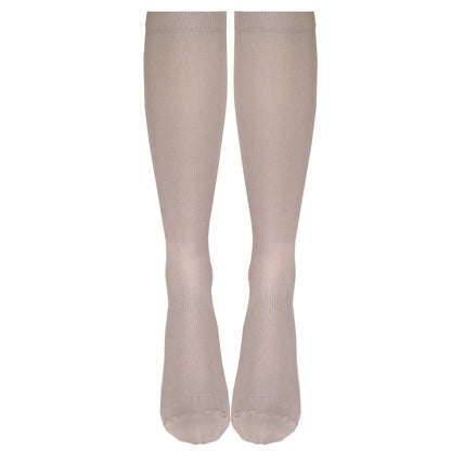 Truform Compression Socks, 15-20 mmHg, Men's Dress Socks, Knee High Over Calf Length, Tan, Medium