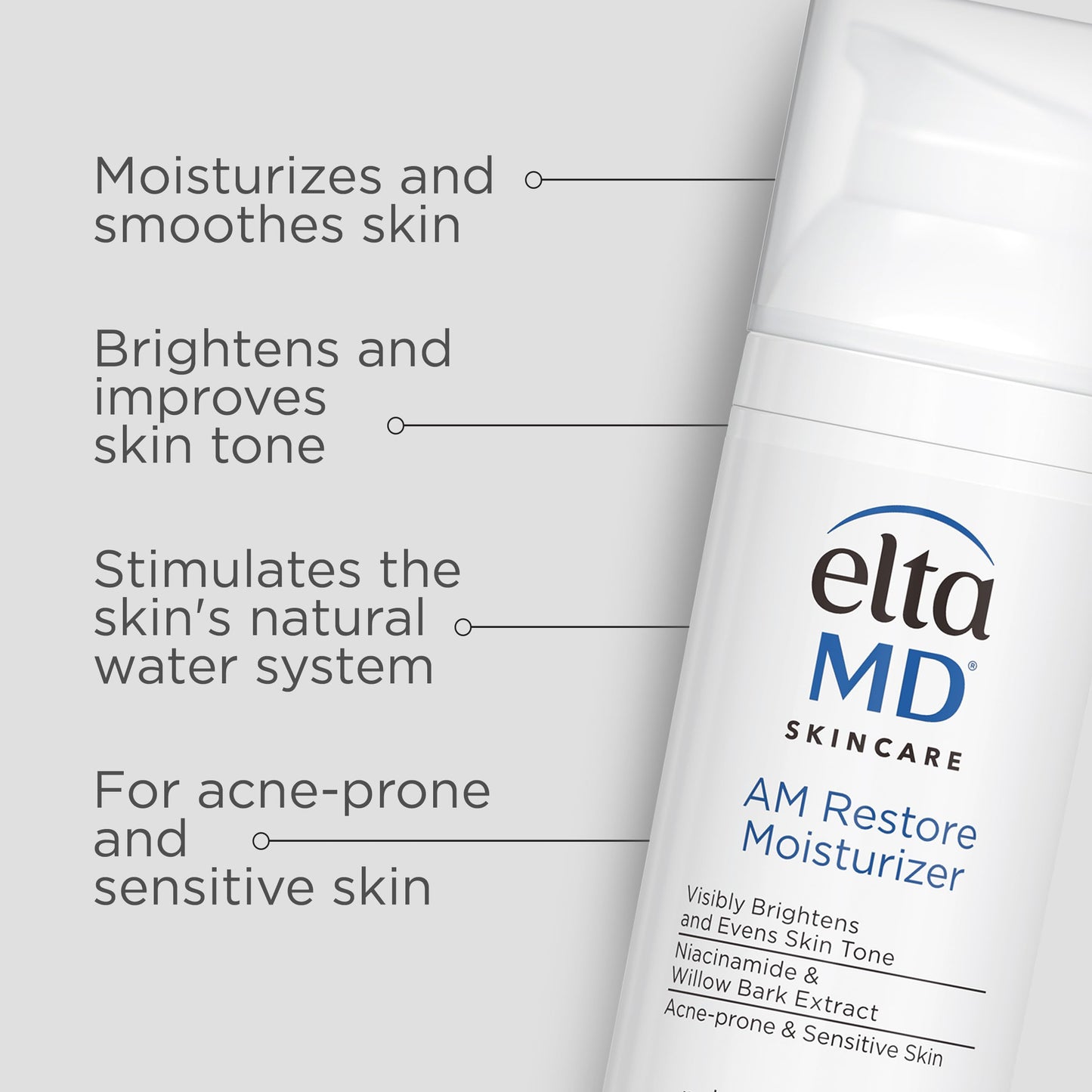 EltaMD Morning and Night Skin Care Kit, AM Restore and PM Restore Facial Moisturizers, Anti-Aging Renew Eye Gel