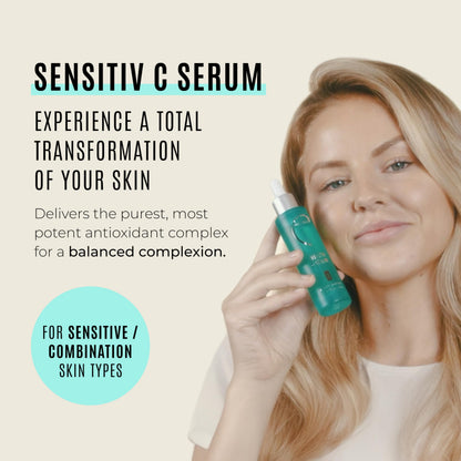 Malibu C Sensitiv C Face Serum - Vitamin C Serum for Combination & Sensitive Skin - Balances, Brightens & Protects with Ascorbic Acid, Allantoin & Pro Vitamin B5 (1 fl oz)