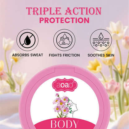 Body Powder for Women, Dual-Powder Base Talc-Free, Zinc Oxide Protect, Botanical Soothing, Feminine Essential Dusting Powder with Puff, After Bath Absorption & Anti-Chafe for Neck & Delicate skin, 5oz