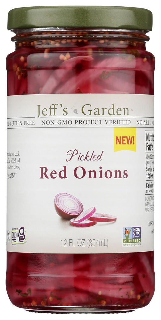 Jeff'S Garden, Onions Red Pickled, 12 Fl Oz