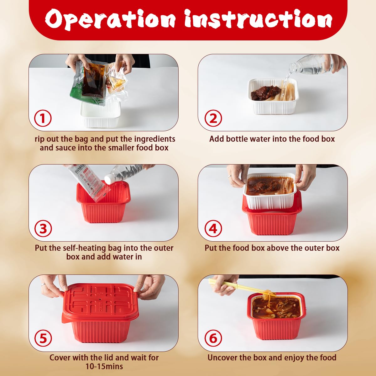 Yumei Instant Hotpot Self-Heating 425g, Variety Flavor Pack of 3 (variety pack of spicy&tomato&golden soup flavor)