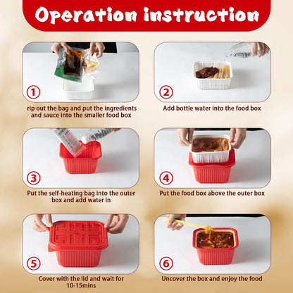 Yumei Instant Hotpot Self-Heating 425g, Variety Flavor Pack of 3 (variety pack of spicy&tomato&golden soup flavor)