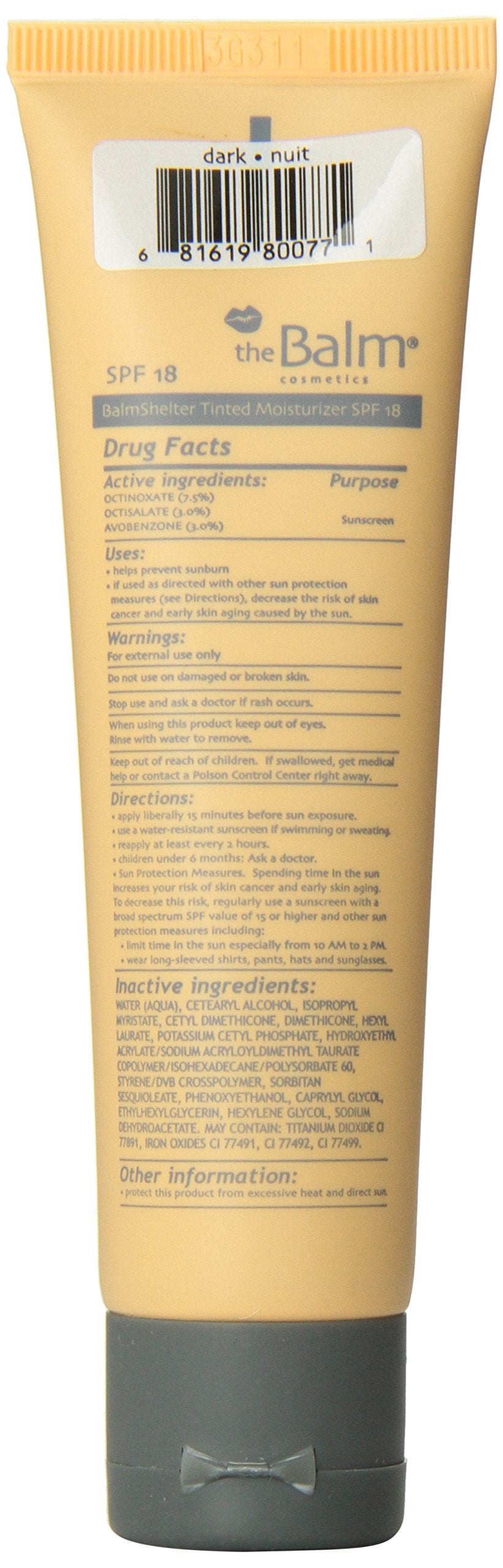 theBalm BalmShelter Silky-Smooth Tinted Moisturizer, Dark