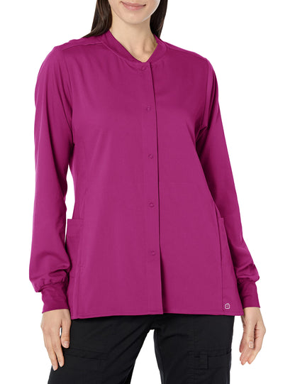 WonderWink womens Women's Snap Front Warm-up Jacket
