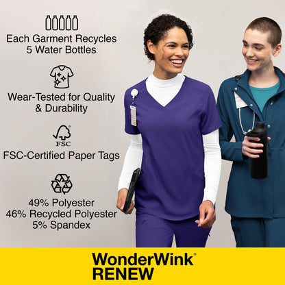WonderWink Womens Mandarin Collar Tuck-in Top