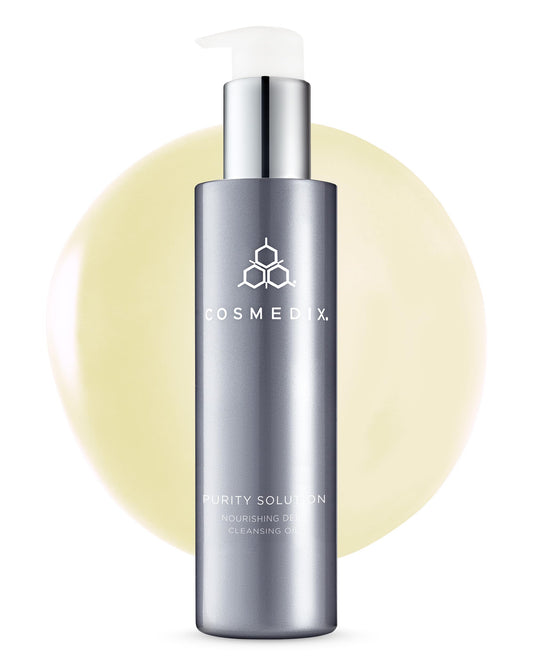 COSMEDIX Purity Solution Cleansing Oil – 2-in-1 Makeup Remover & Hydrating Facial Wash - Nutrient-Rich Cruelty-Free Skincare for Soft, Smooth & Glowing Skin - Day and Night Use - 100 ml / 3.3 fl oz