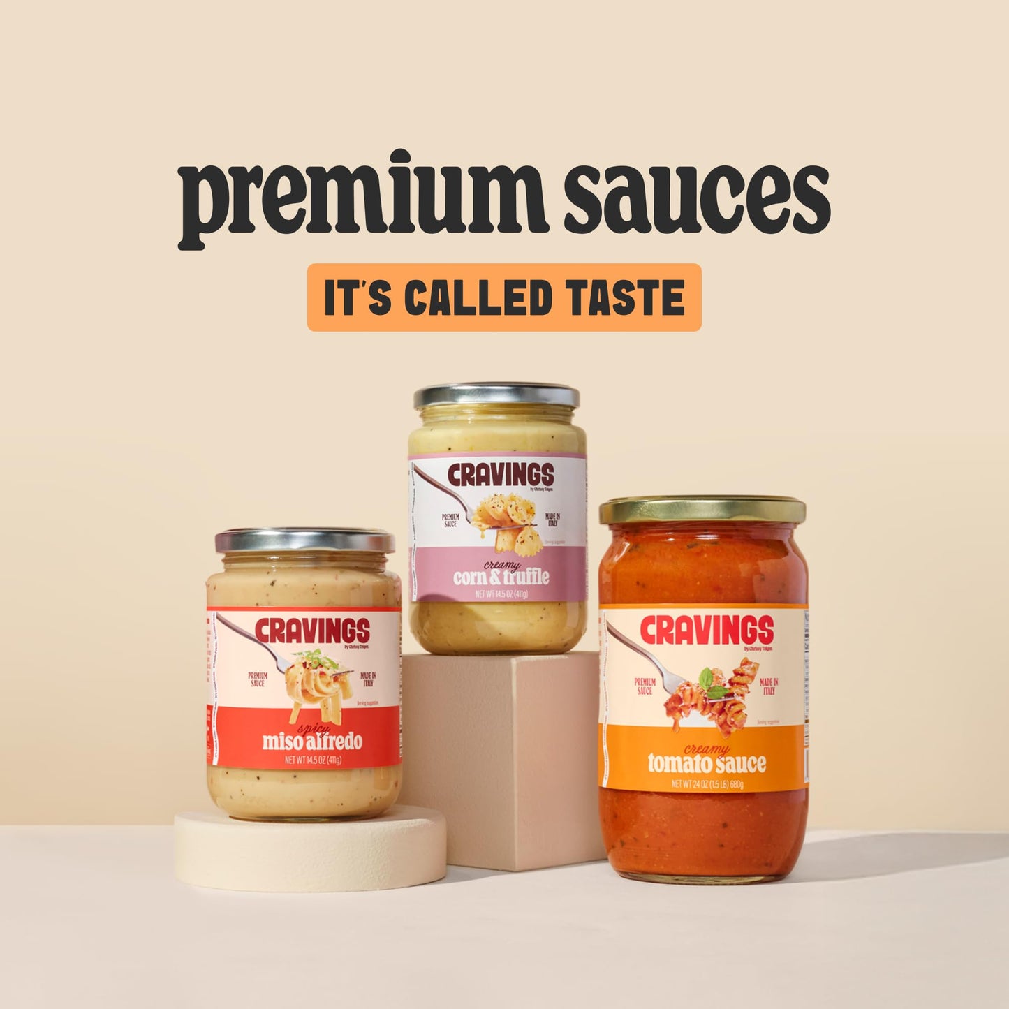 Cravings by Chrissy Teigen Creamy Tomato Pasta Sauce 2 Pack | Authentic Italian Tomato & Spaghetti Sauce with Cheese | Imported, 24oz each
