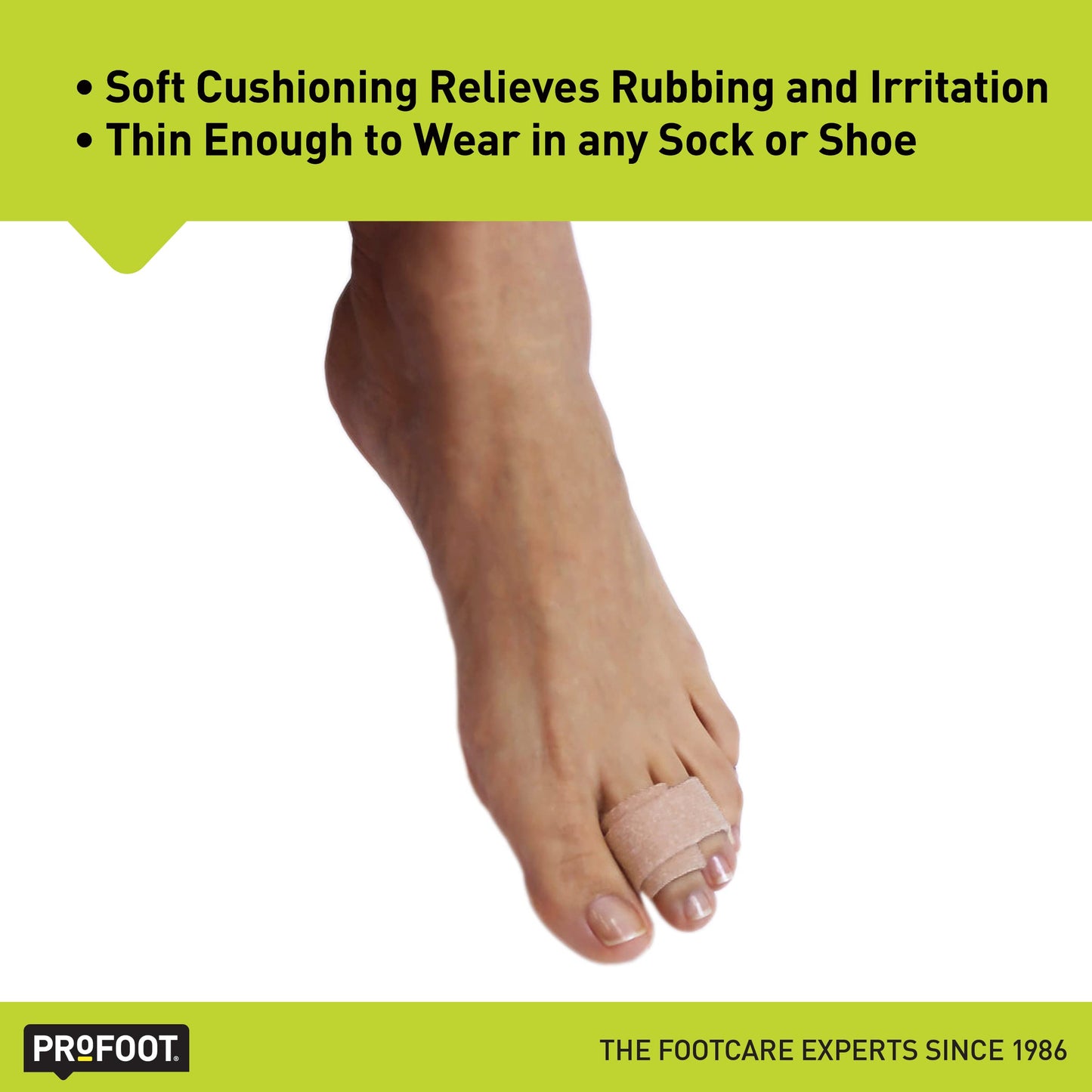 PROFOOT Toe Straight Hammertoe Wrap, Toe Straightener to Realign Overlapping or Crooked Toes, Hammer Toe Corrector for Women & Men, Non-Bulky, One Size Fits All, 1 Pair
