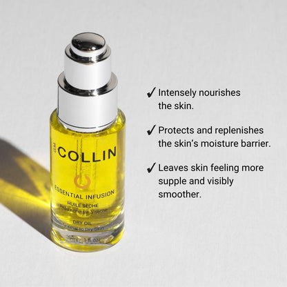 G.M. COLLIN Essential Infusion Dry Oil | Nourishing Face Serum For Dry Skin | Nourishes and Protects the Skin’s Moisture Barrier