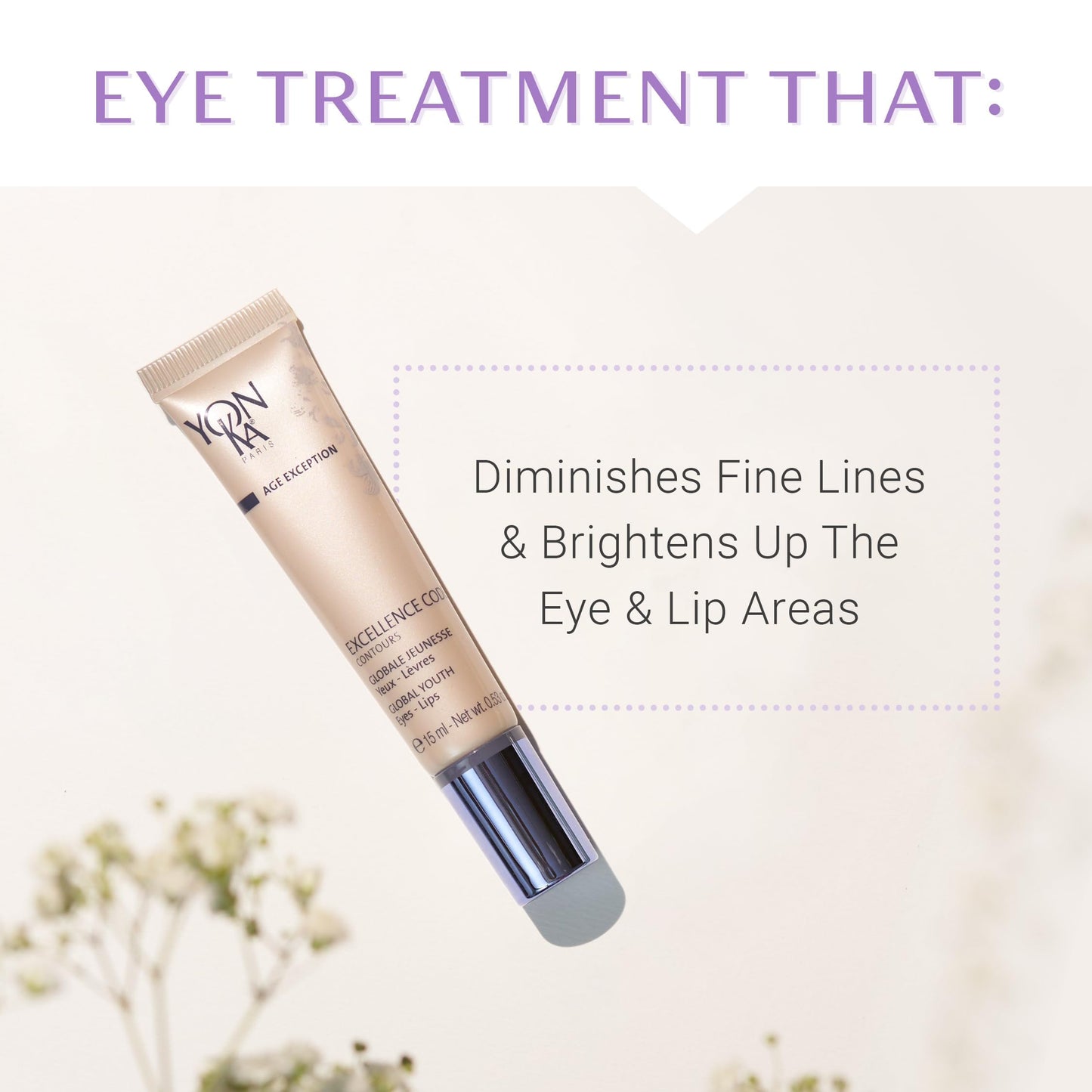 Yonka Excellence Code Contours Eye Cream | Anti-Aging Eye and Lip Treatment with Hyaluronic Acid | Reduce Puffiness and Dark Circles | Paraben-Free | 0.53 oz