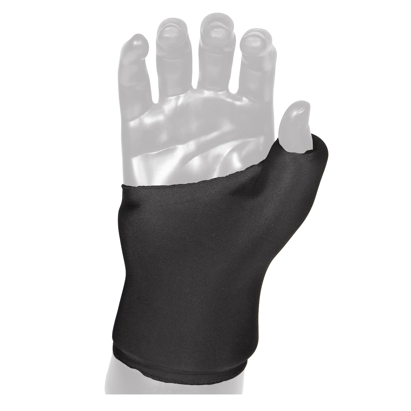 OTC Reusable 360 Degree Gel Sleeve for Wrists, Hot or Cold Compression for Hand Pain Relief, Black, Universal