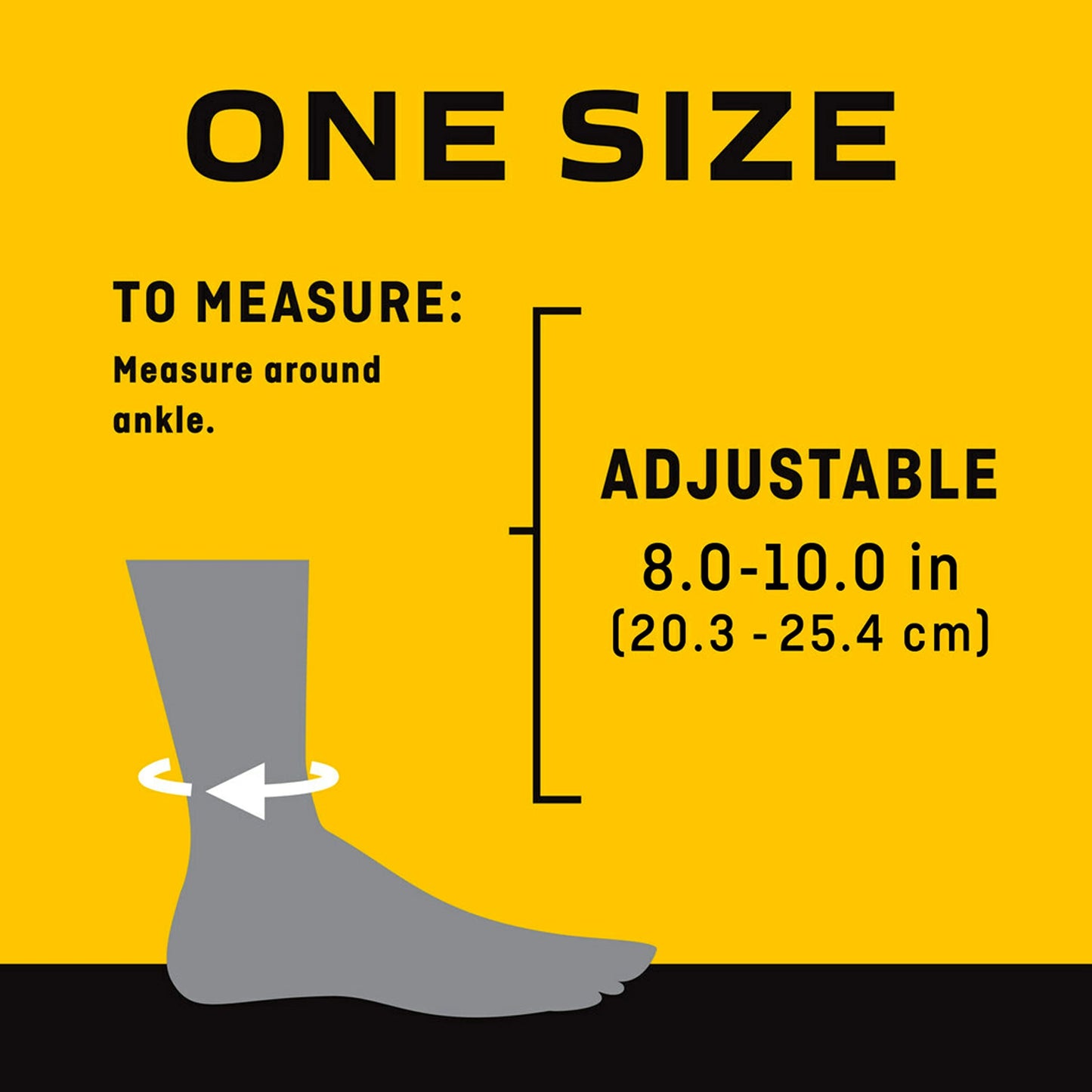 3M Futuro Sport Deluxe Black Ankle Stabilizer One Size Hook and Loop Strap for The Foot 46645ENR