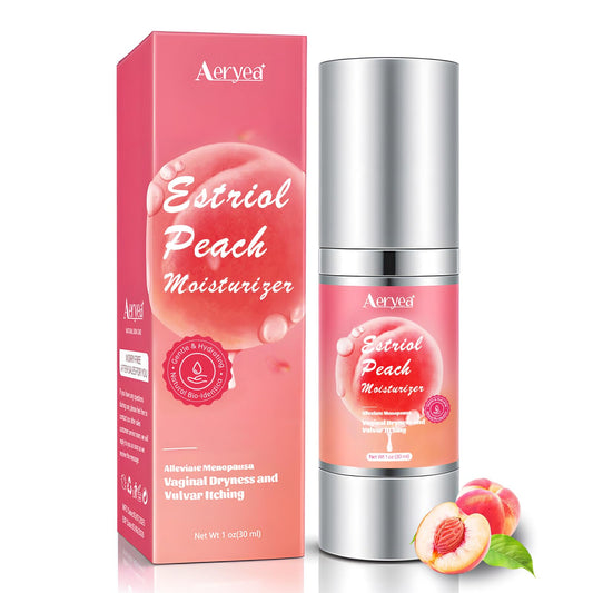Estriol Peach Cream for Women's - Menopausal Hormone Balance Natural Bioidentical Estrogen Silky Cream for Relief Menopausal Vaginal Dryness & Vulva Itch 1 fl. oz(2 Month Supply)