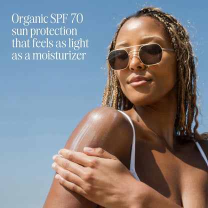 COOLA Organic Sunscreen SPF 70 Sunblock Body Lotion, Dermatologist Tested Skin Care for Daily Protection, Vegan and Gluten Free, Peach Blossom, 5 Fl Oz