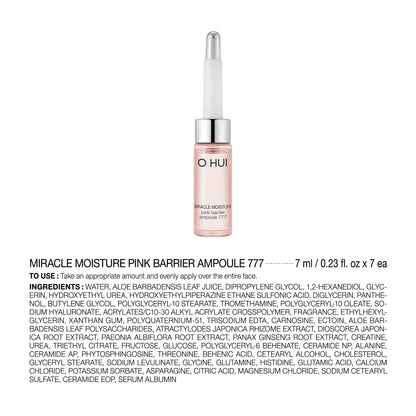 O HUI Miracle Moisture 777 Ampoules | Improves Skin Texture | Facial Soothing Serum | Moisturizer Daily Serum | Korean Skin Care | Ceramide, Glycerin, Peptide, Panthenol | Skin Glow | Travel essentials